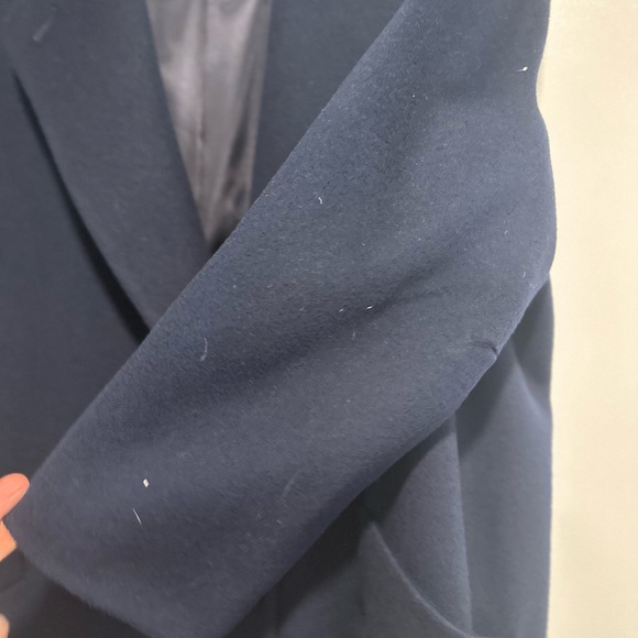 Vintage 80s J. G. Hooks Sz: 10P Long 100% Wool Navy Single Breast Peacoat. - Picture 9 of 16